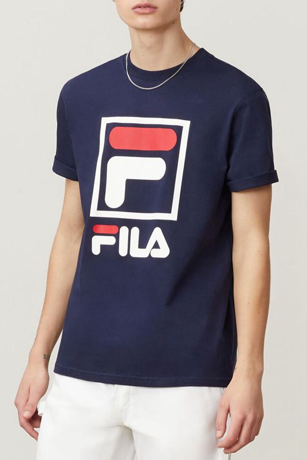 Fila Jack Men's Tee - Navy/White/Red,NZ 61-29576
